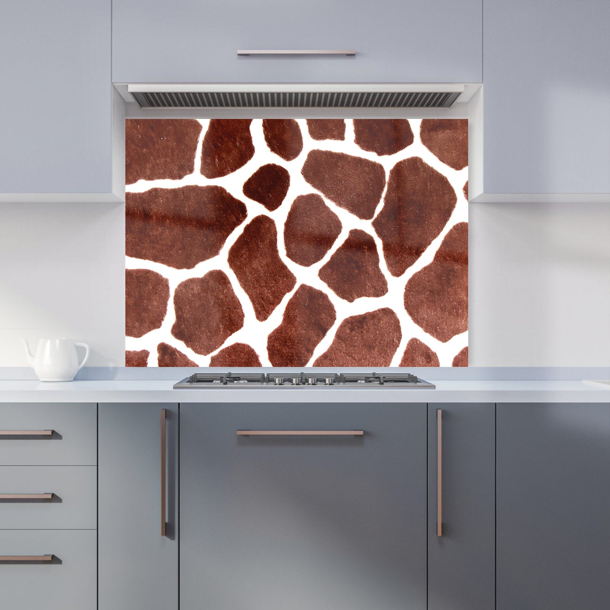 Giraffe Spots Print Kitchen Splashback