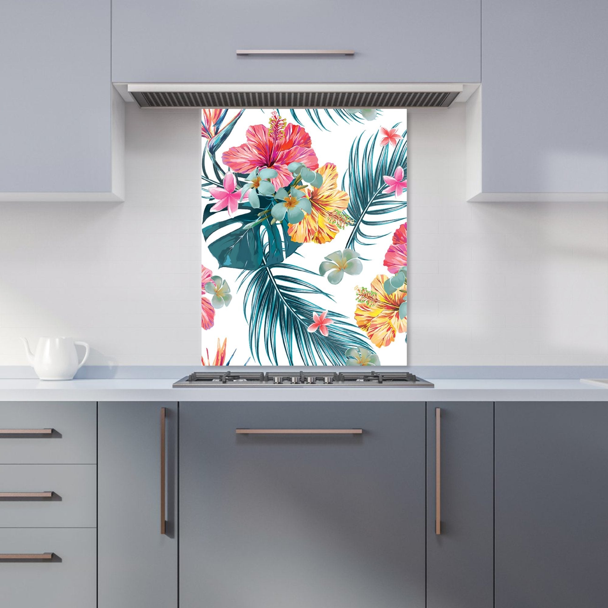Spring Summer Flowers Kitchen Splashback