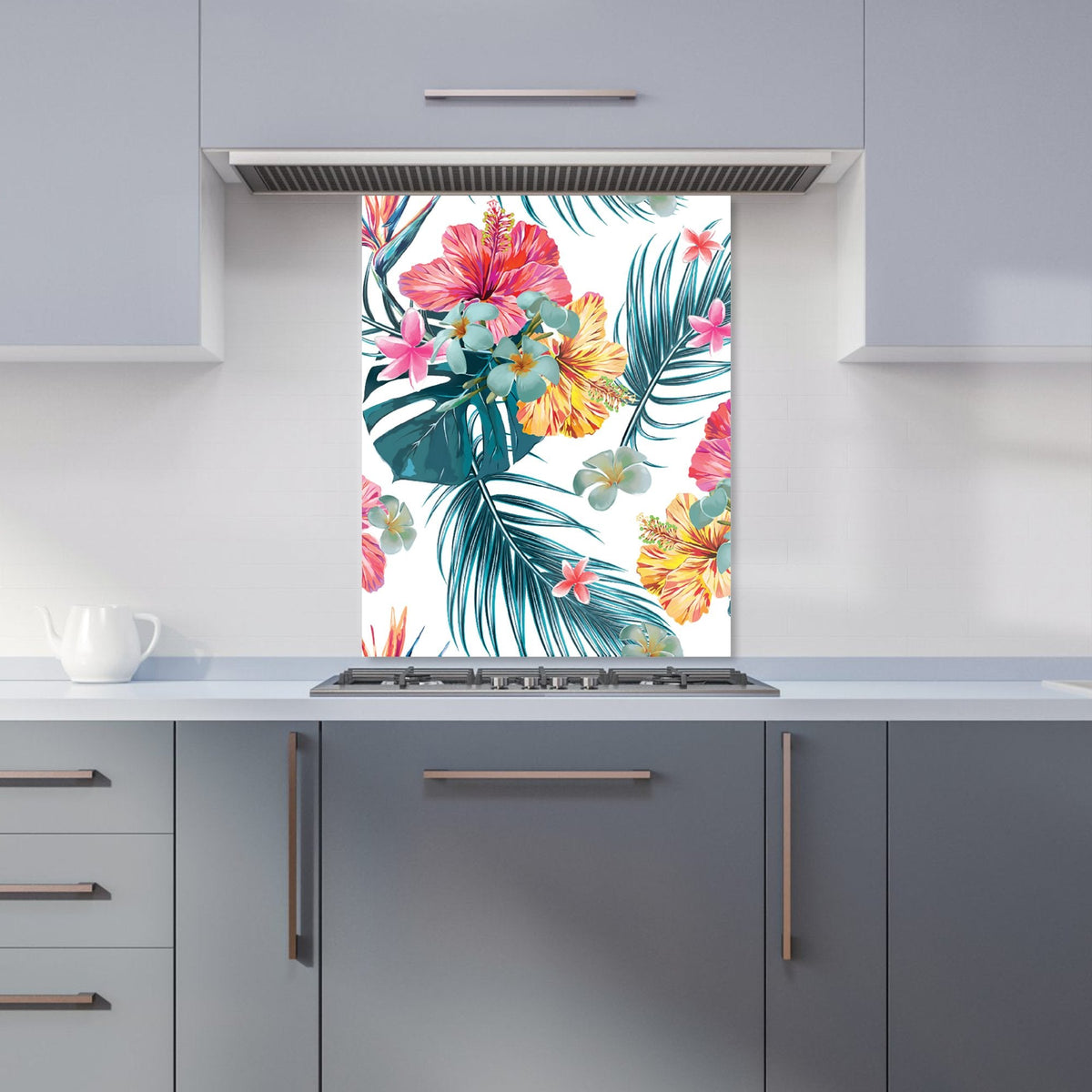Spring Summer Flowers Kitchen Splashback