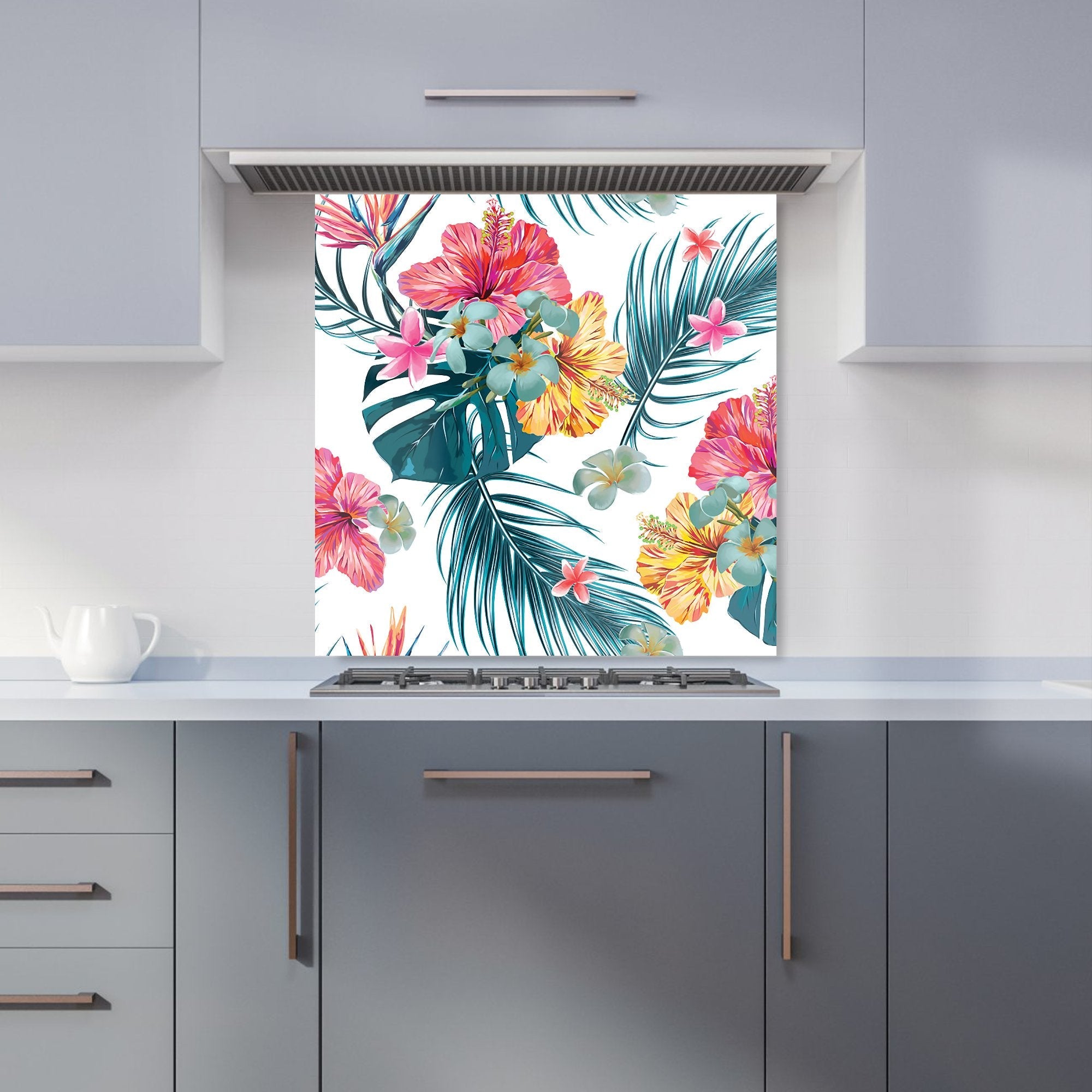 Spring Summer Flowers Kitchen Splashback