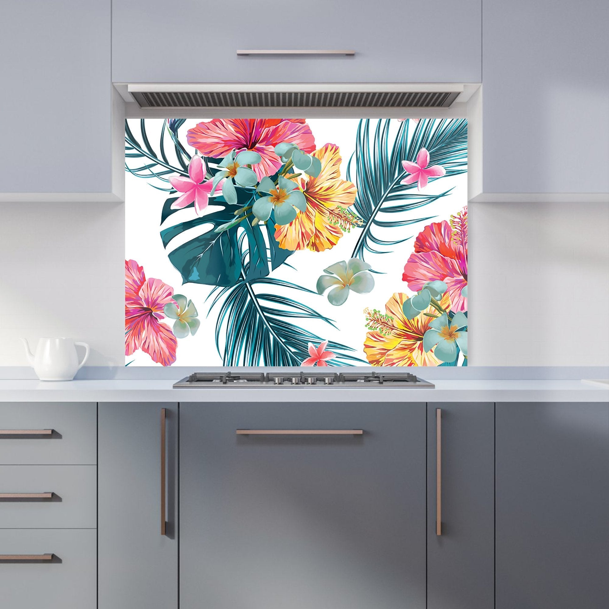 Spring Summer Flowers Kitchen Splashback