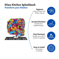 Motley Doodling Love Kitchen Splashback