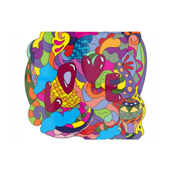 Motley Doodling Love Glass Chopping Board
