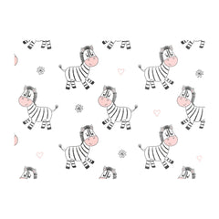 Cute Hand Drawn Zebra Glass Chopping Board
