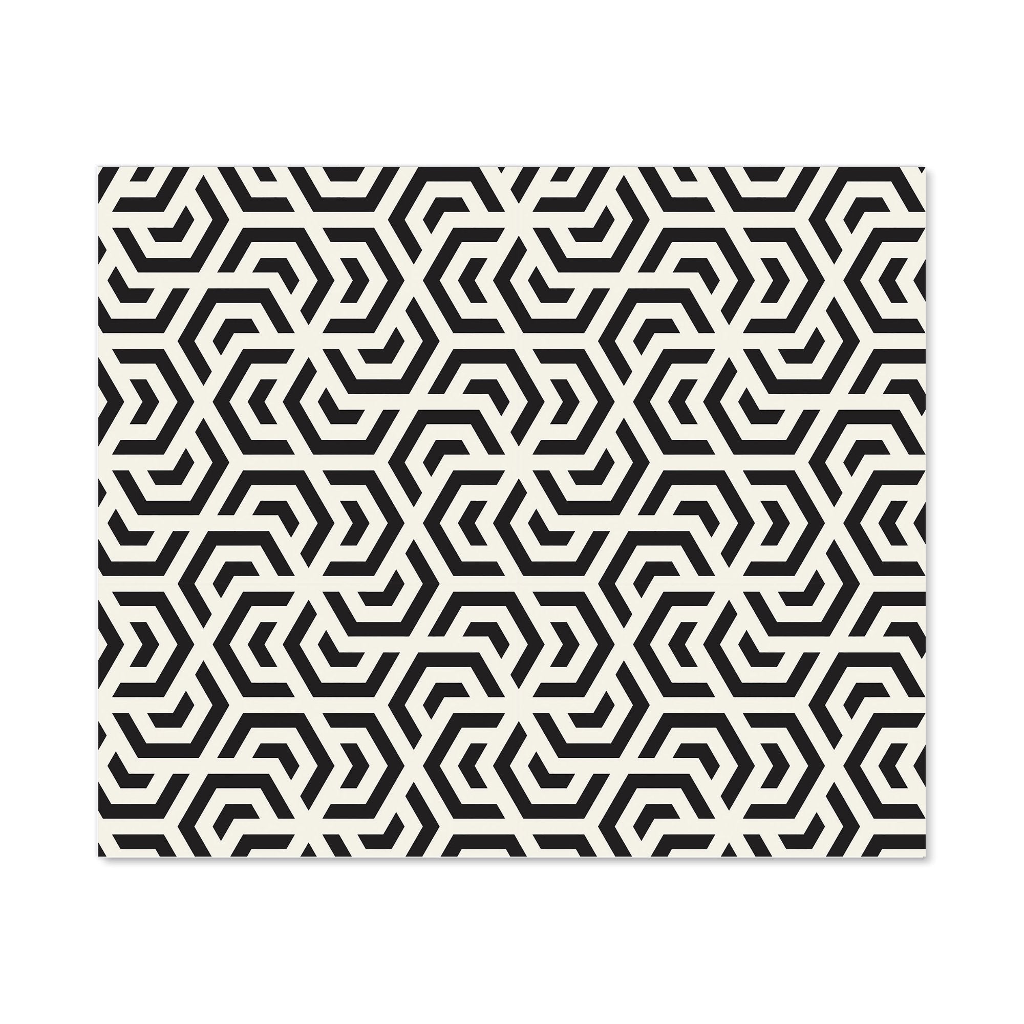 Hexagonal Geometric Pattern Kitchen Splashback