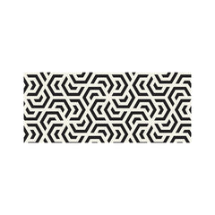 Hexagonal Geometric Pattern Glass Bathroom Splashback