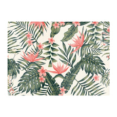 Dark Tropical Green Leaves Glass Chopping Board