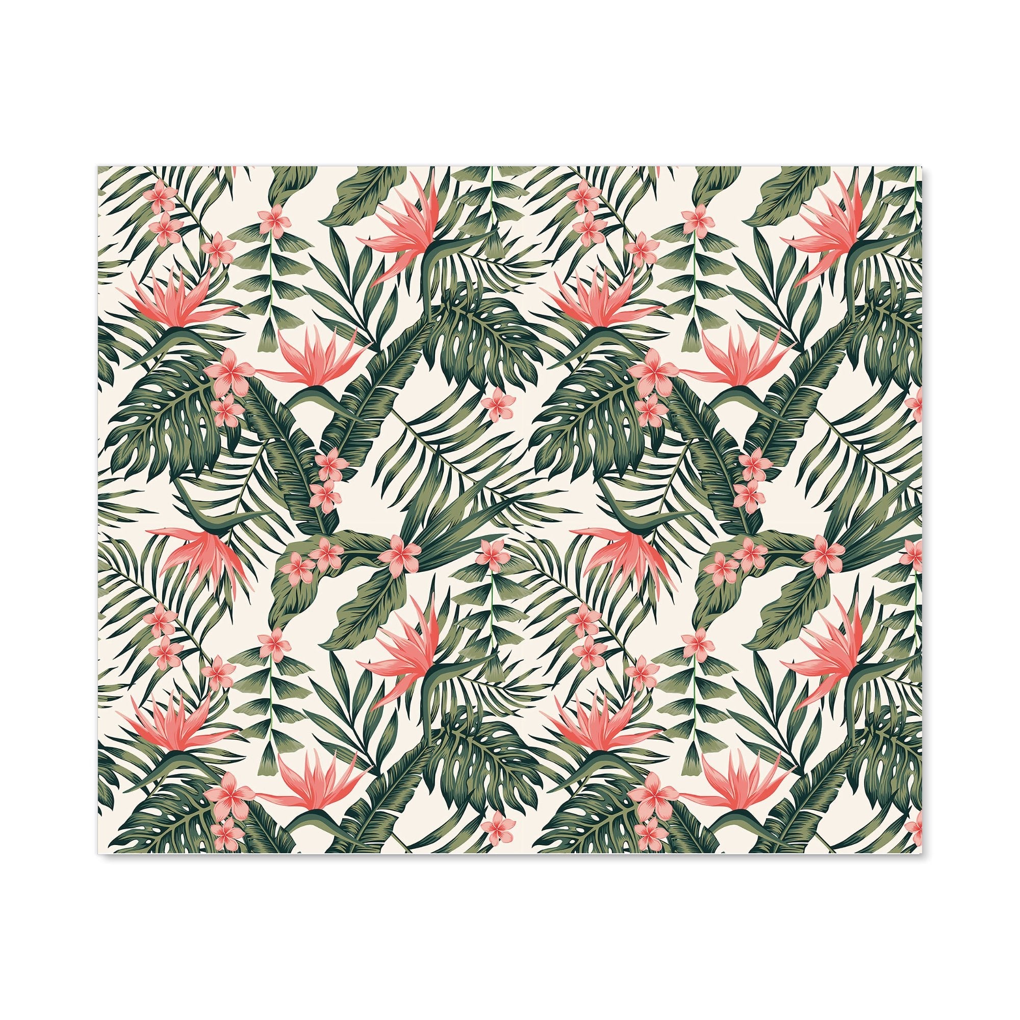 Dark Tropical Green Leaves Kitchen Splashback