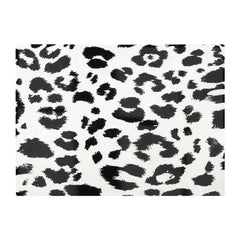 Black Leopard Print Glass Chopping Board