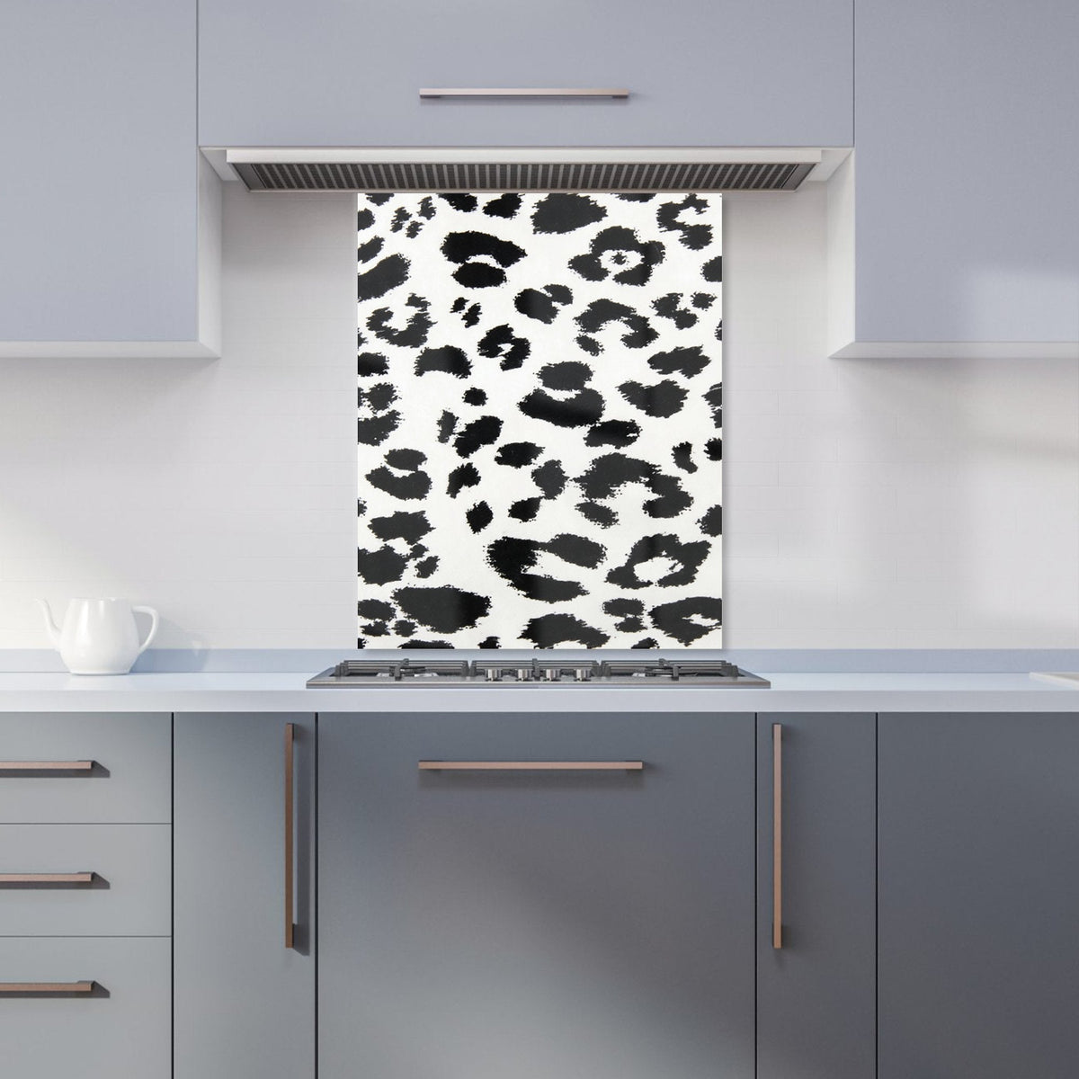 Black Leopard Print Kitchen Splashback