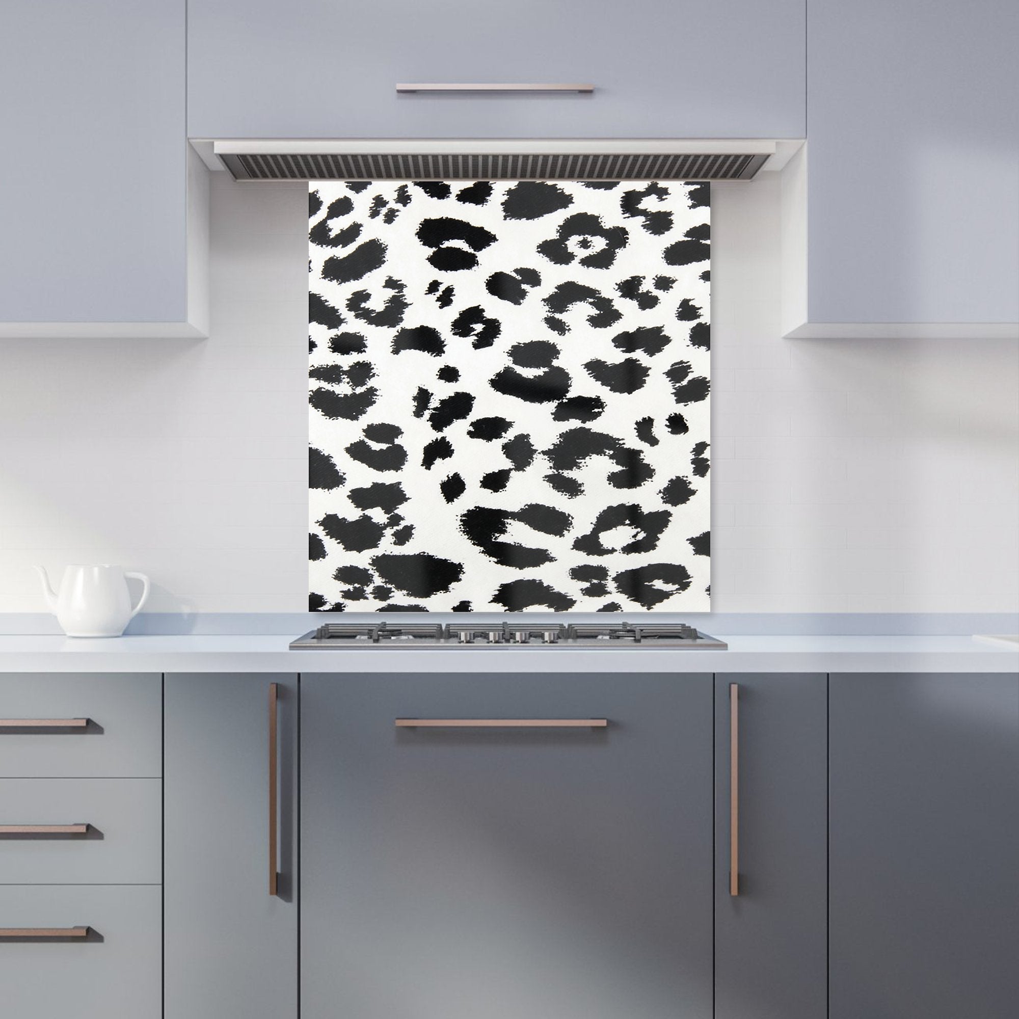 Black Leopard Print Kitchen Splashback