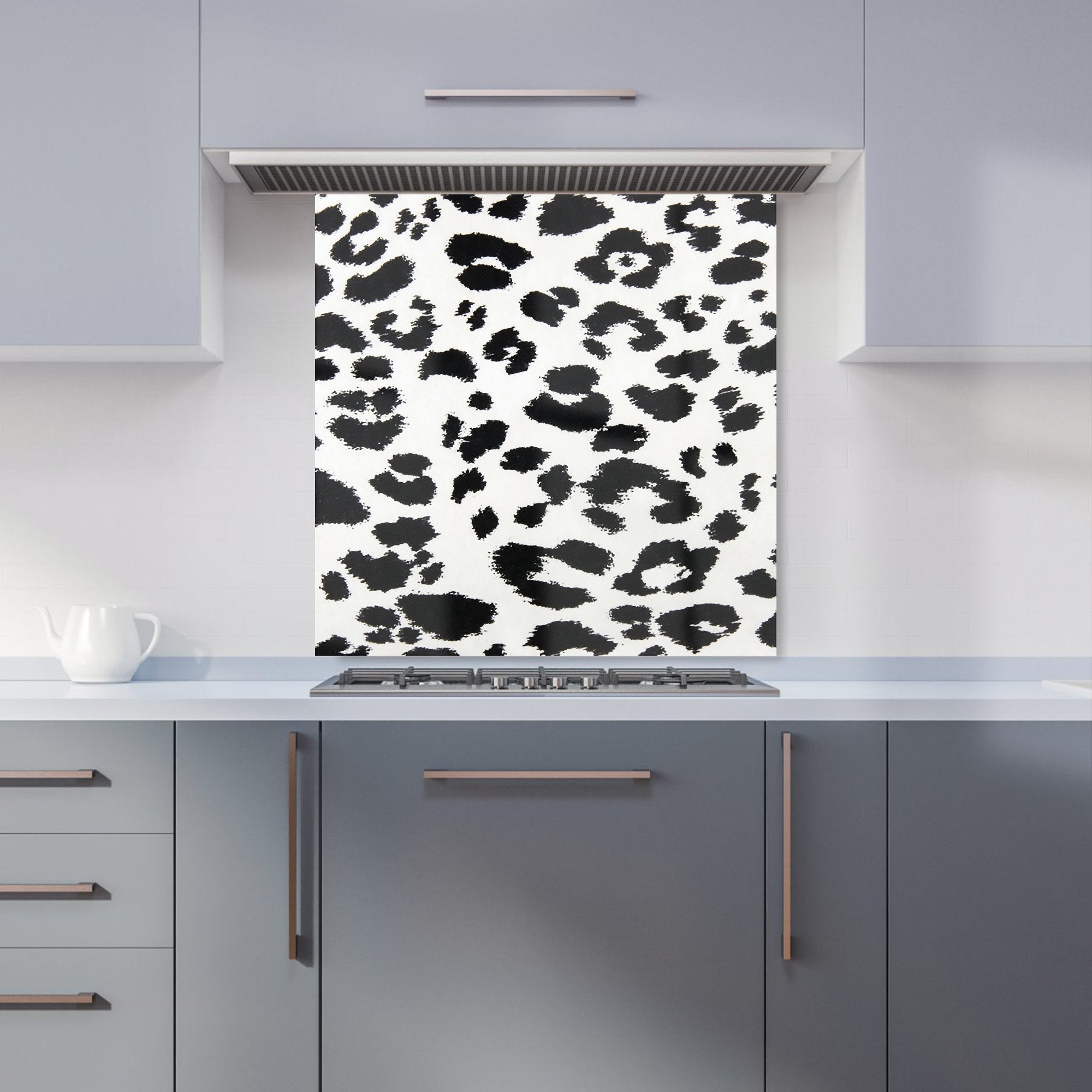 Black Leopard Print Kitchen Splashback