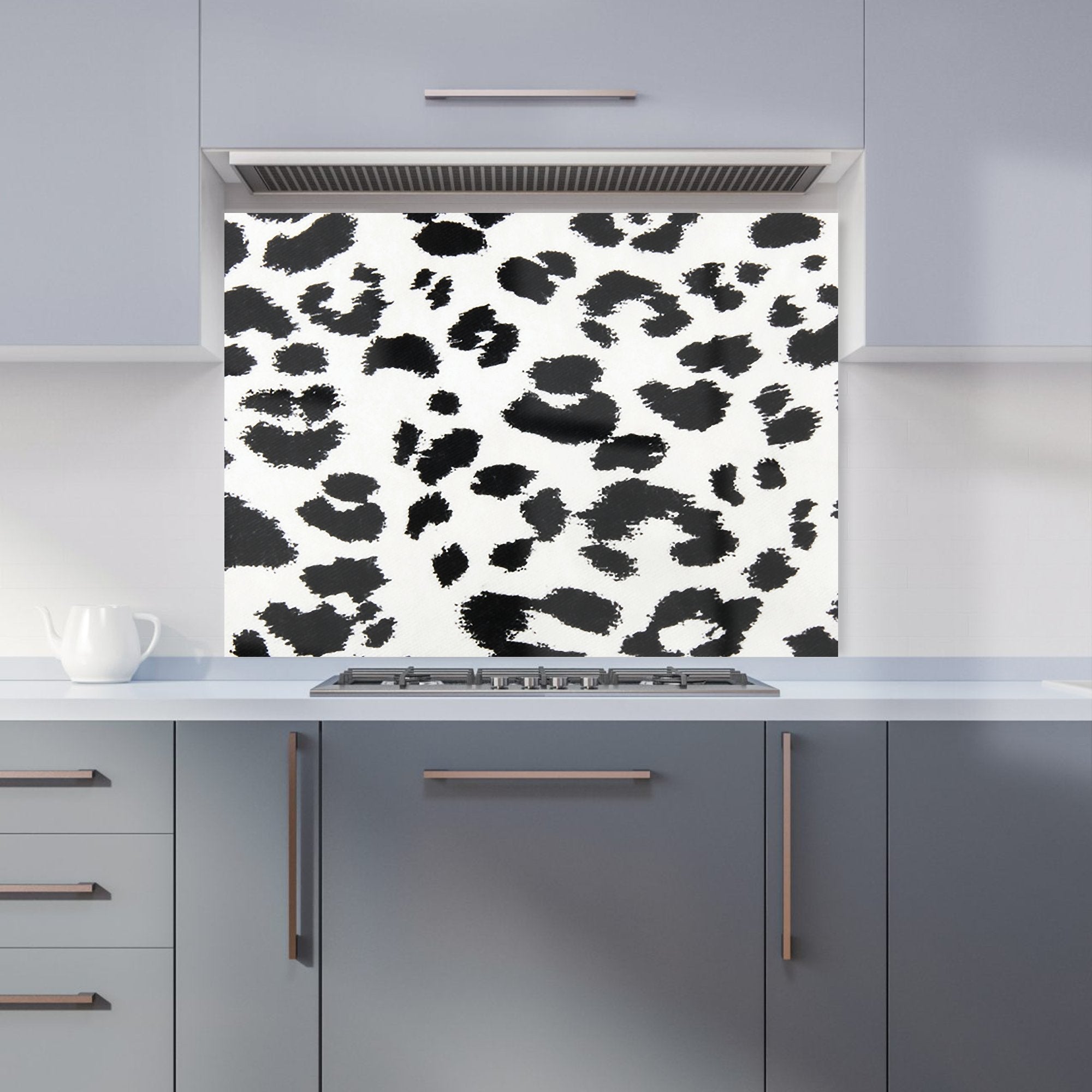 Black Leopard Print Kitchen Splashback