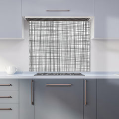 Monochrome Pencil Scribble Kitchen Splashback