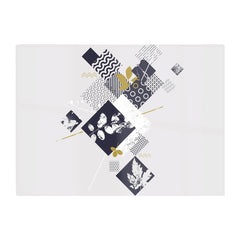 Abstract Botanical Glass Chopping Board
