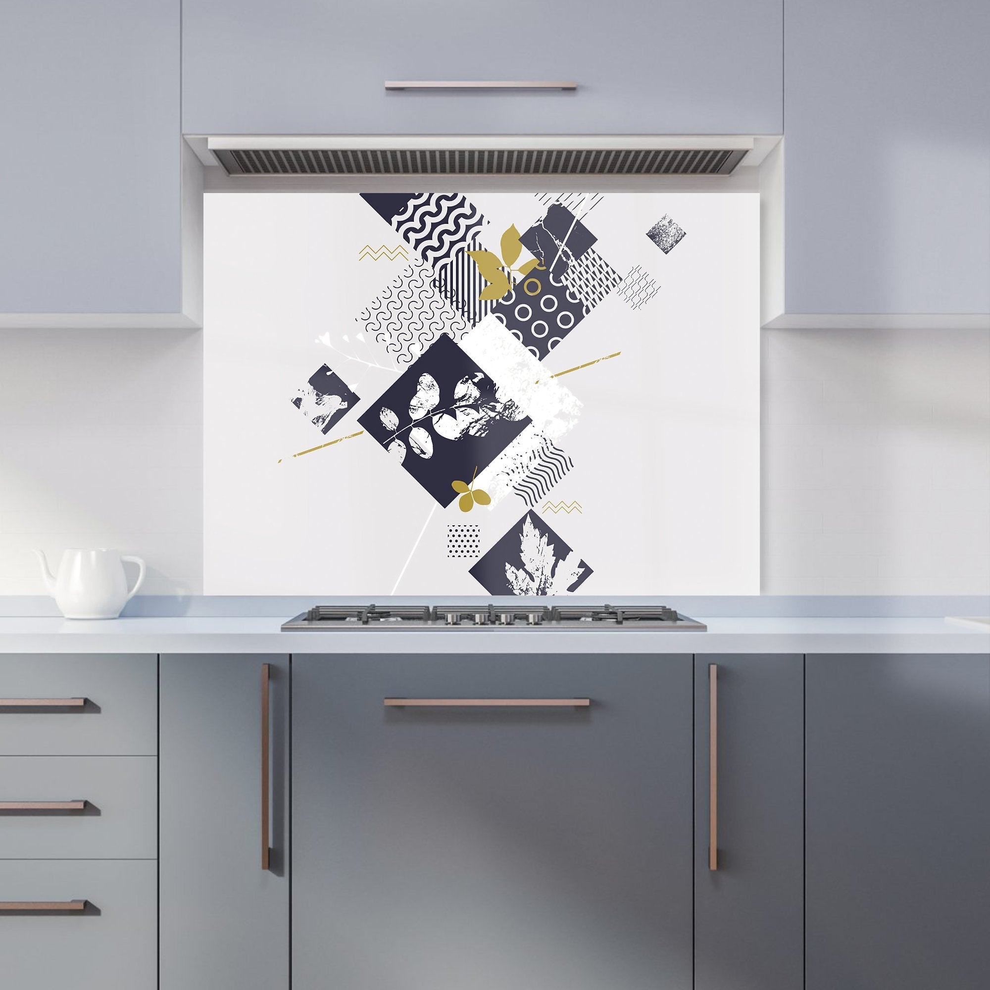 Abstract Botanical Kitchen Splashback