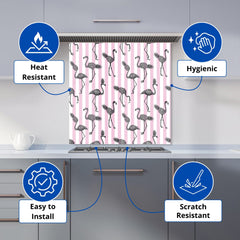 Pineapple Flamingo Kitchen Splashback