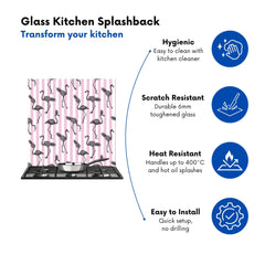 Pineapple Flamingo Kitchen Splashback