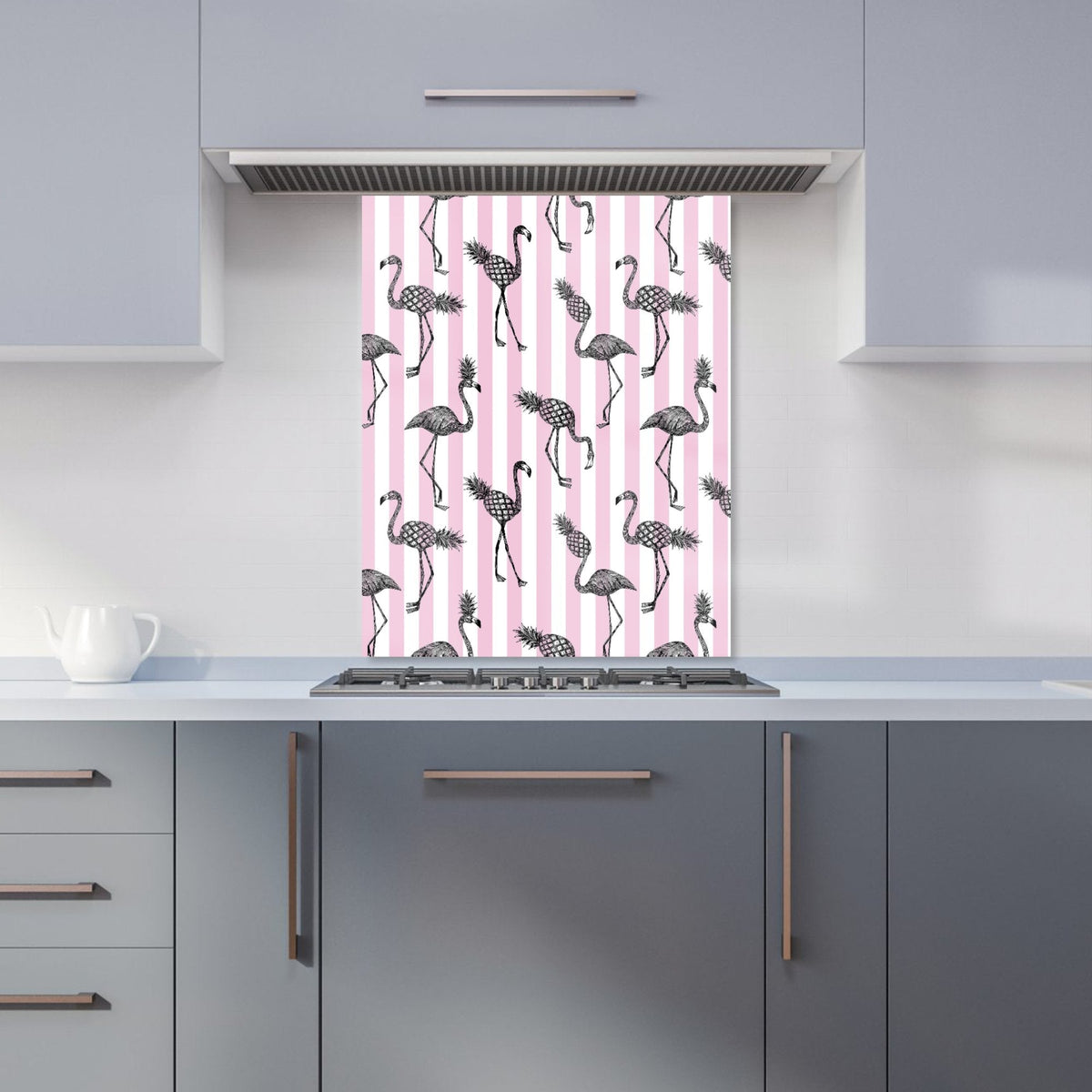 Pineapple Flamingo Kitchen Splashback