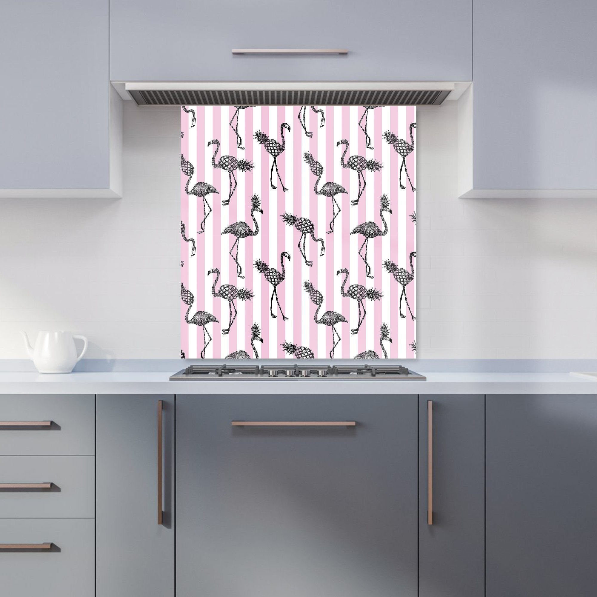 Pineapple Flamingo Kitchen Splashback