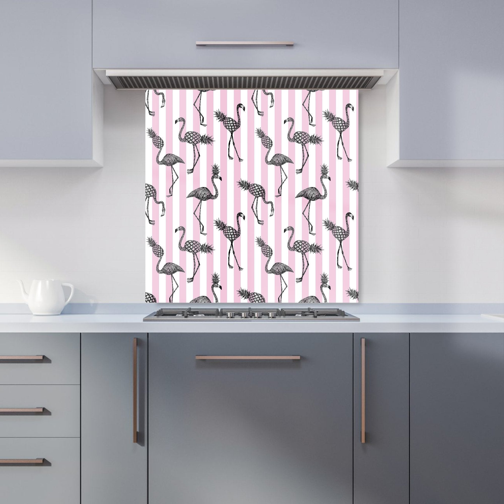 Pineapple Flamingo Kitchen Splashback
