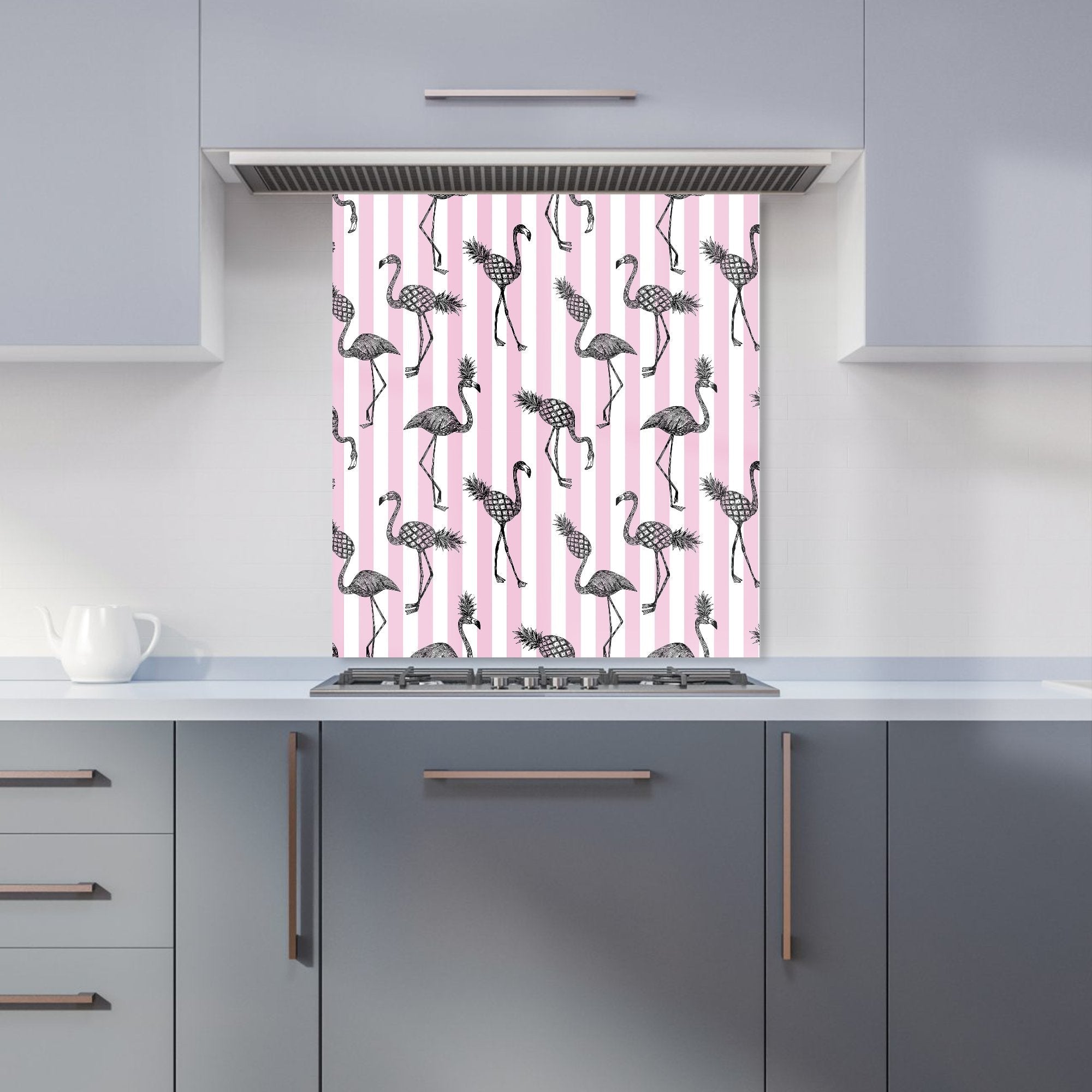 Pineapple Flamingo Kitchen Splashback