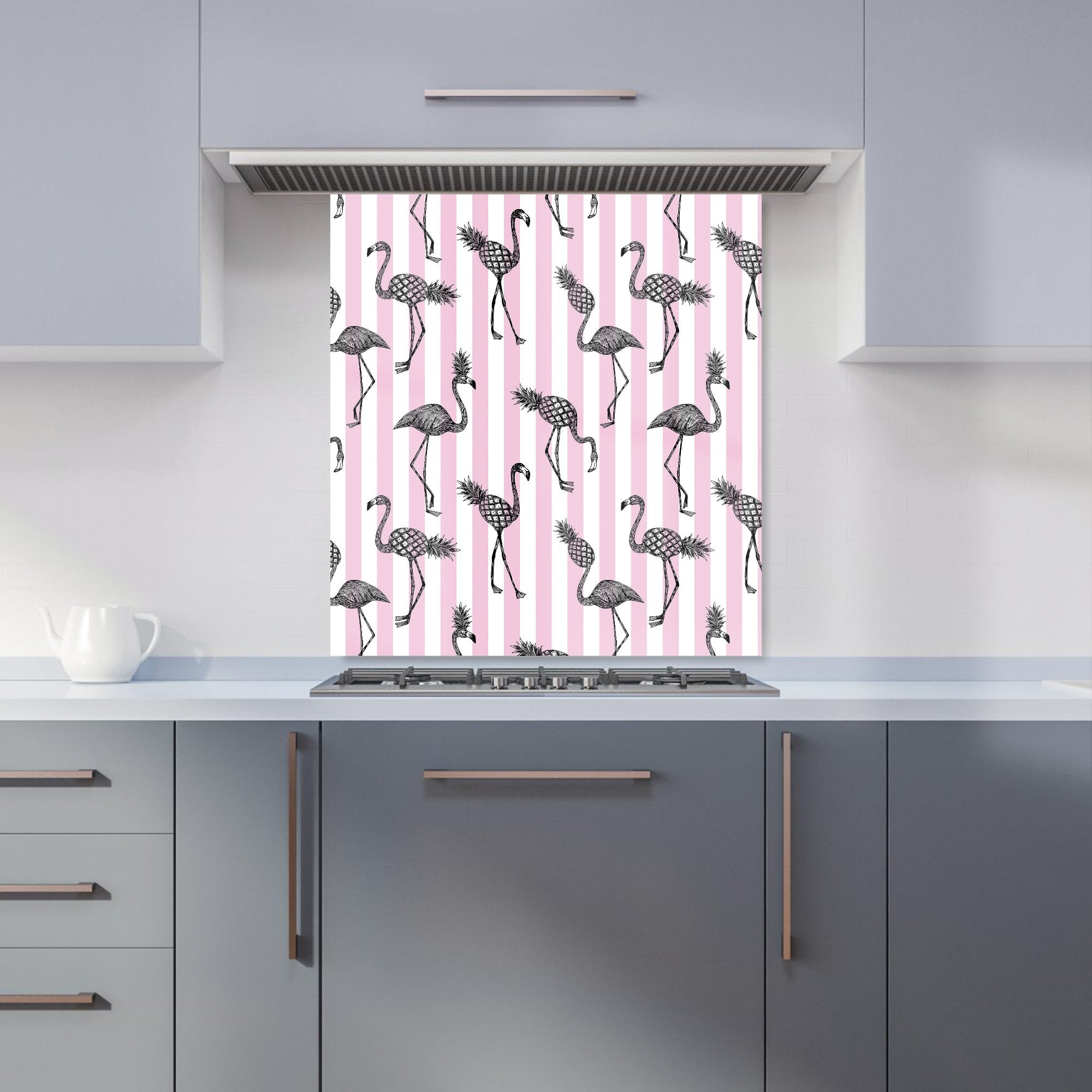 Pineapple Flamingo Kitchen Splashback