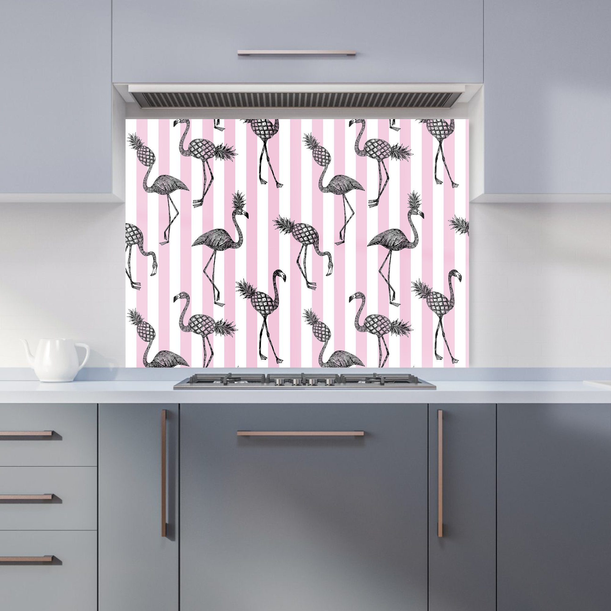 Pineapple Flamingo Kitchen Splashback