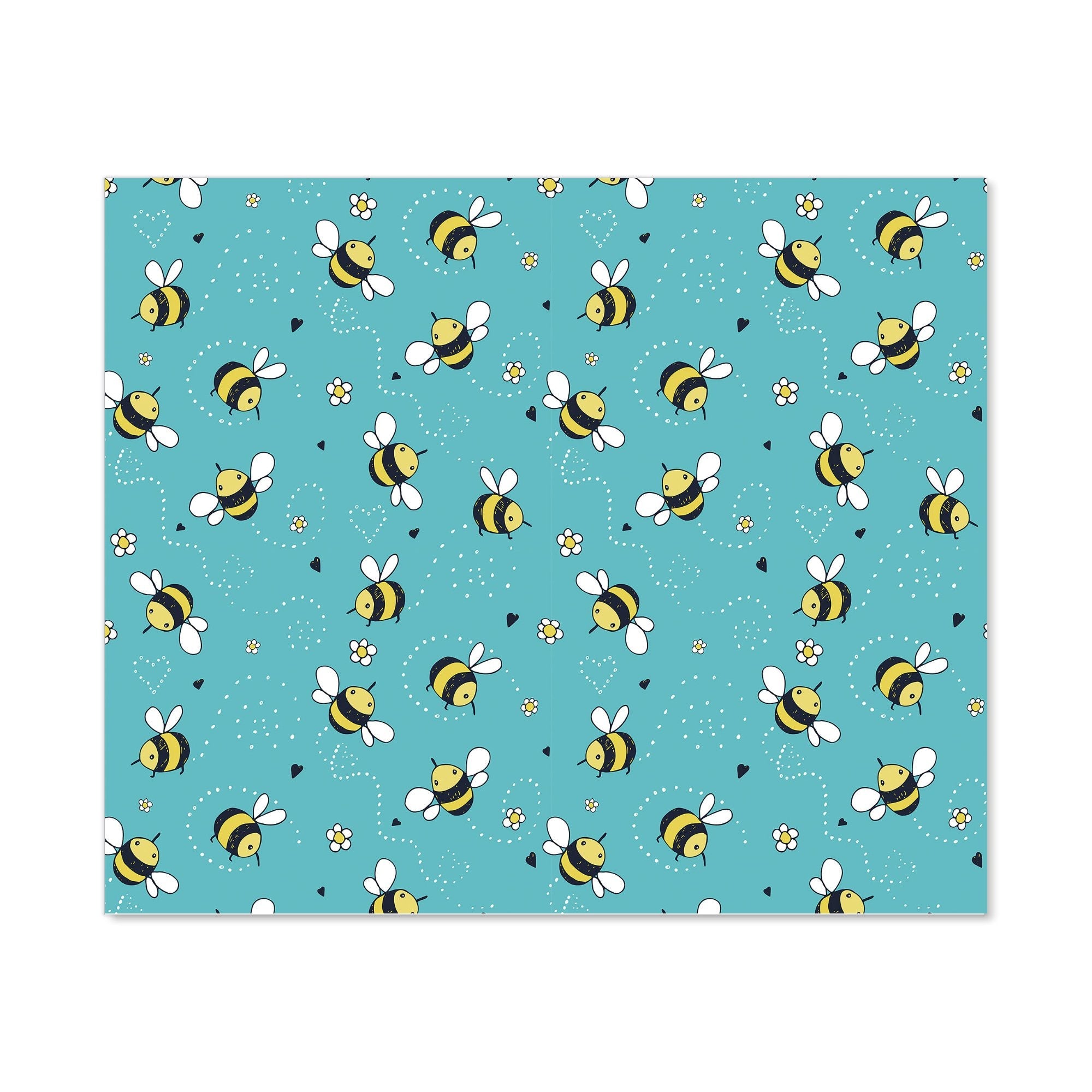 Hand Drawn Busy Bees Kitchen Splashback