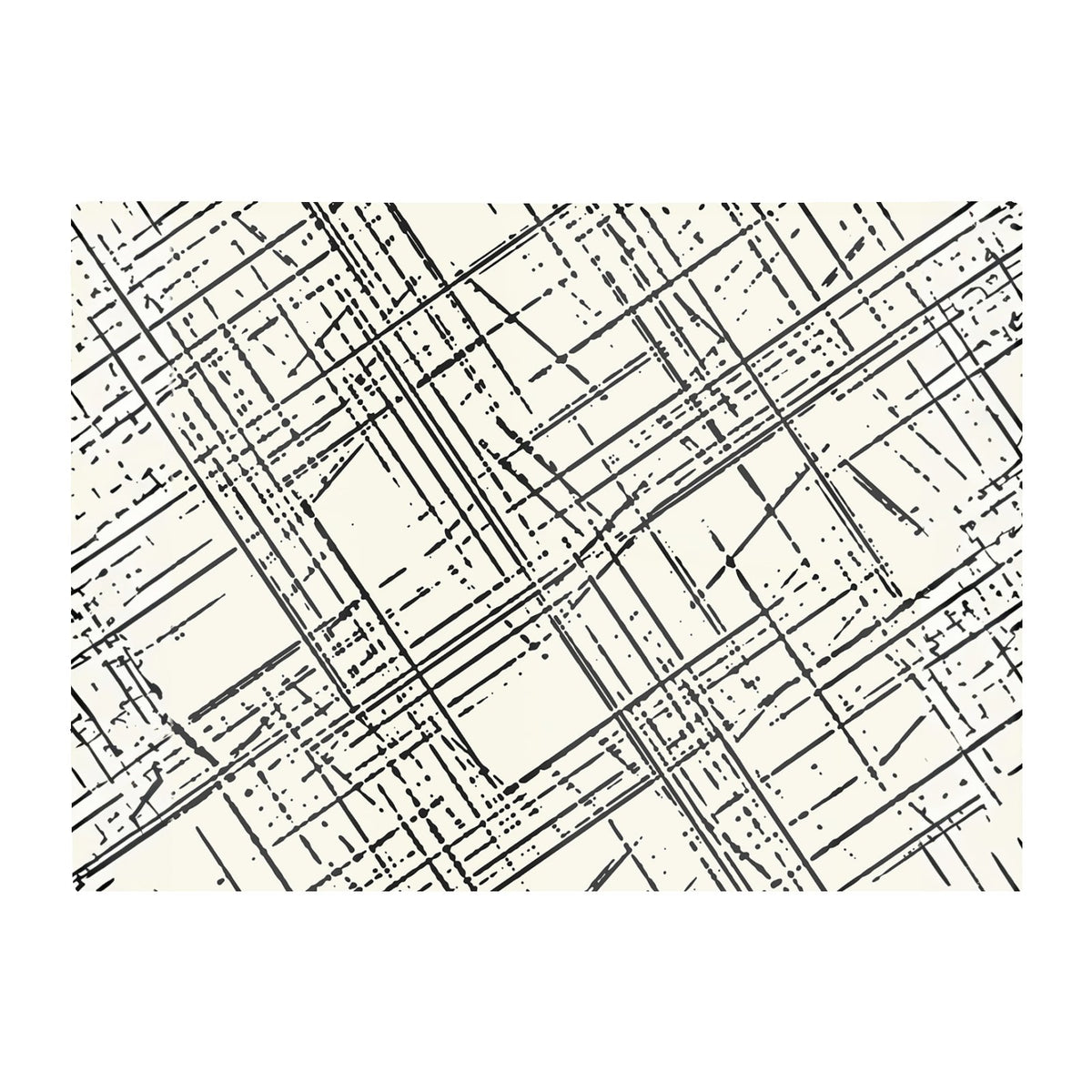 Monochrome Distressted Pattern Glass Chopping Board
