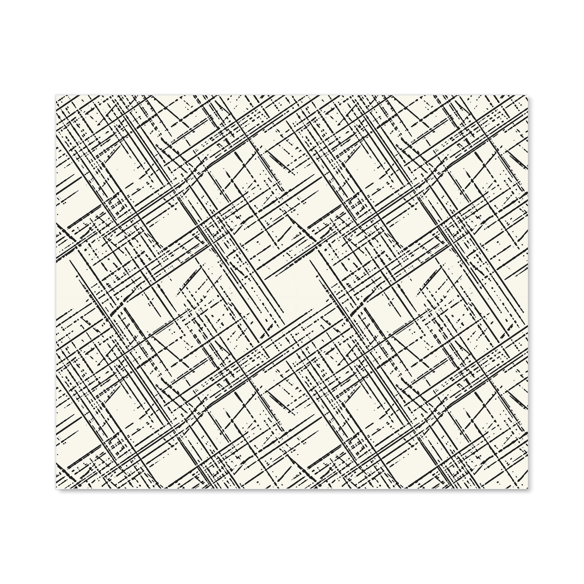 Monochrome Distressted Pattern Kitchen Splashback