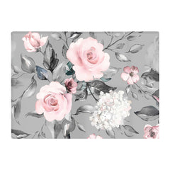 Dusty Pink Roses Glass Chopping Board