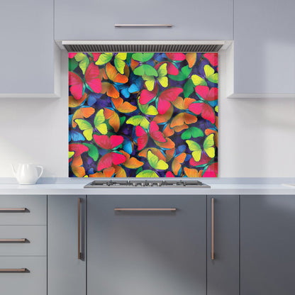 Rainbow Butterflies Kitchen Splashback