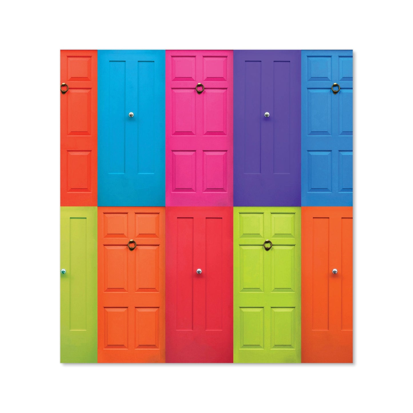 Colourful English Doors Kitchen Splashback