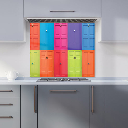 Colourful English Doors Kitchen Splashback