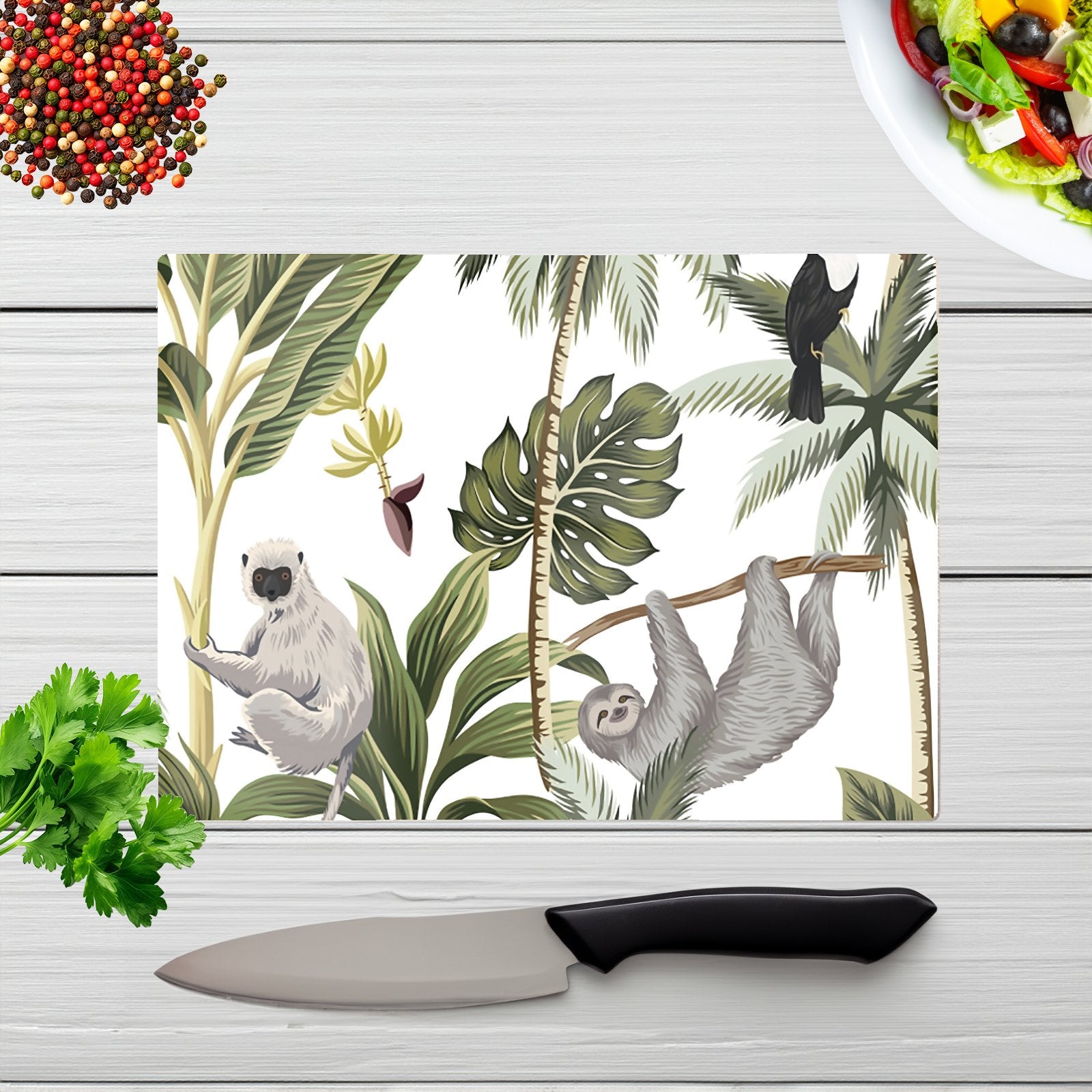 Tropical Sloths Chopping Board