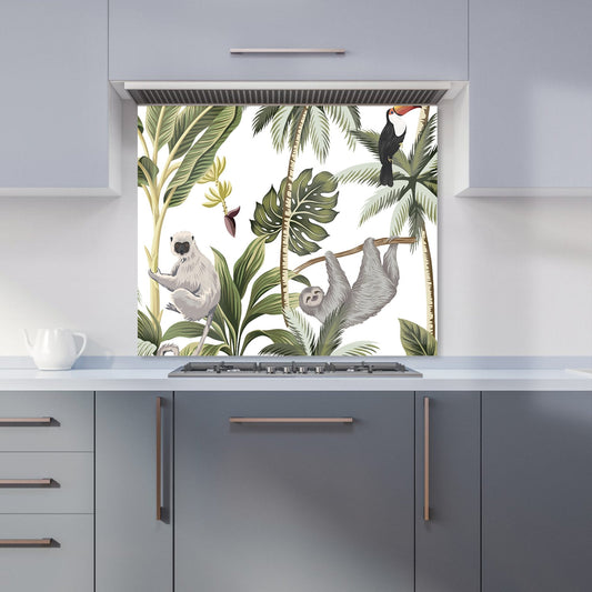 Tropical Sloths Kitchen Splashback