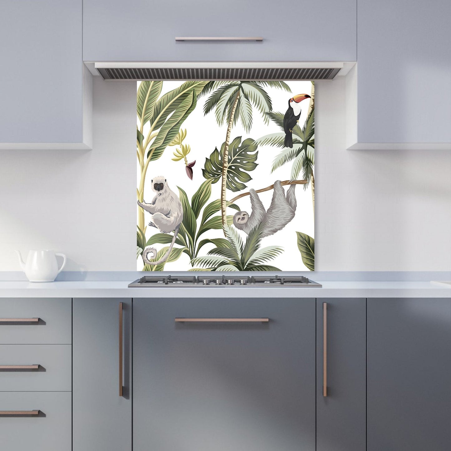 Tropical Sloths Kitchen Splashback