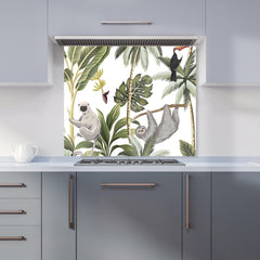 Tropical Sloths Kitchen Splashback