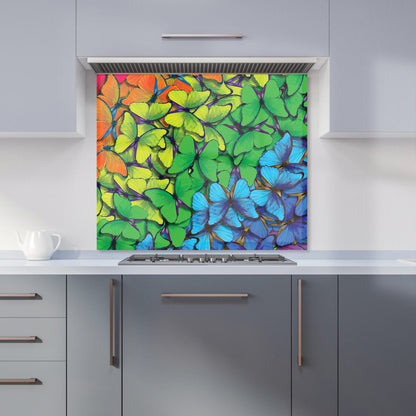 Multicoloured Butterflies Kitchen Splashback