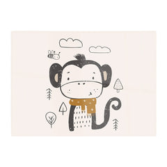 Single Monkey Forest Glass Chopping Board