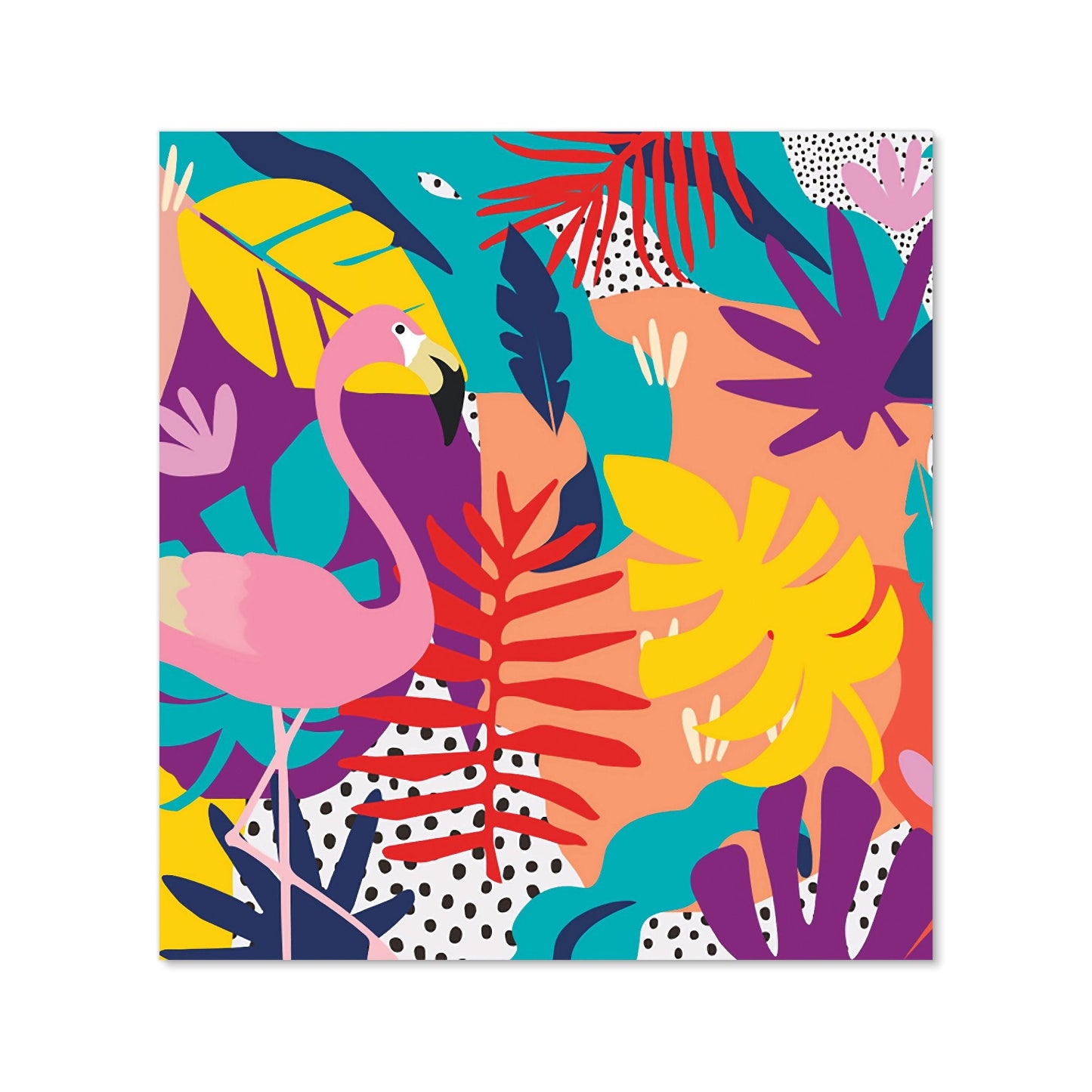 Tropical Flamingoes Kitchen Splashback