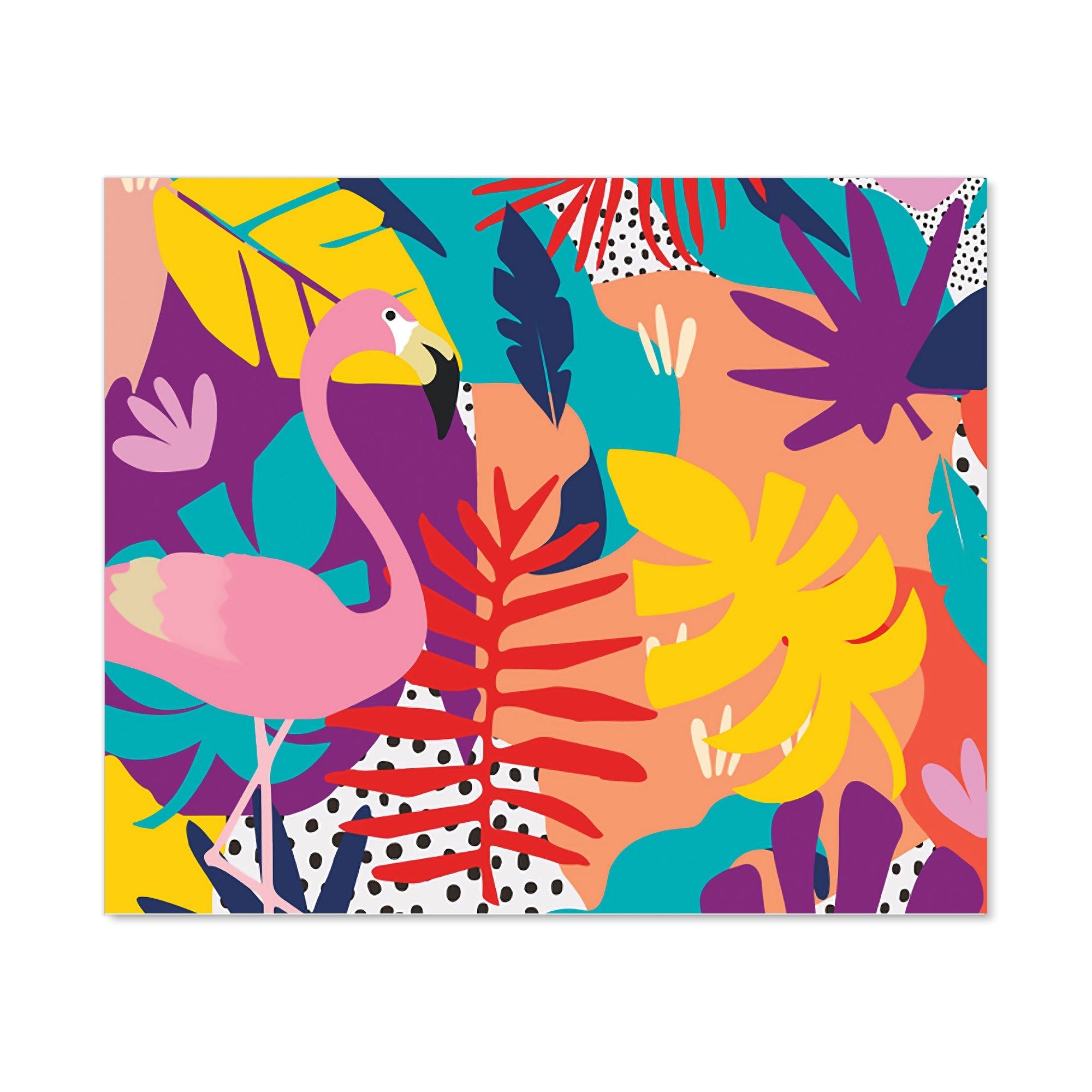 Tropical Flamingoes Kitchen Splashback