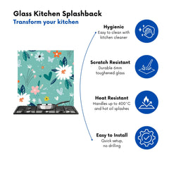 Garden Summer Flowers Kitchen Splashback
