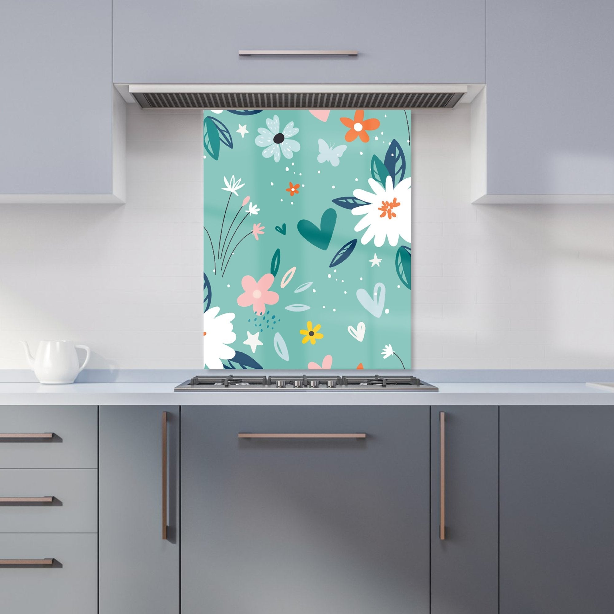 Garden Summer Flowers Kitchen Splashback