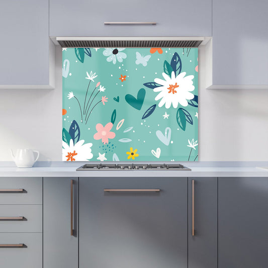 Garden Summer Flowers Kitchen Splashback