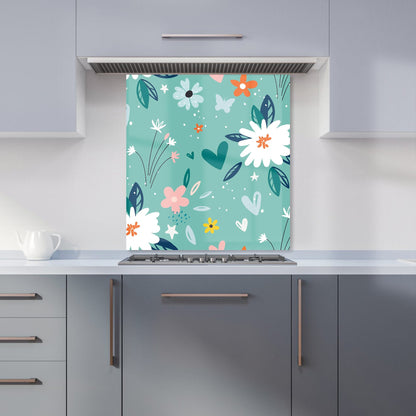 Garden Summer Flowers Kitchen Splashback