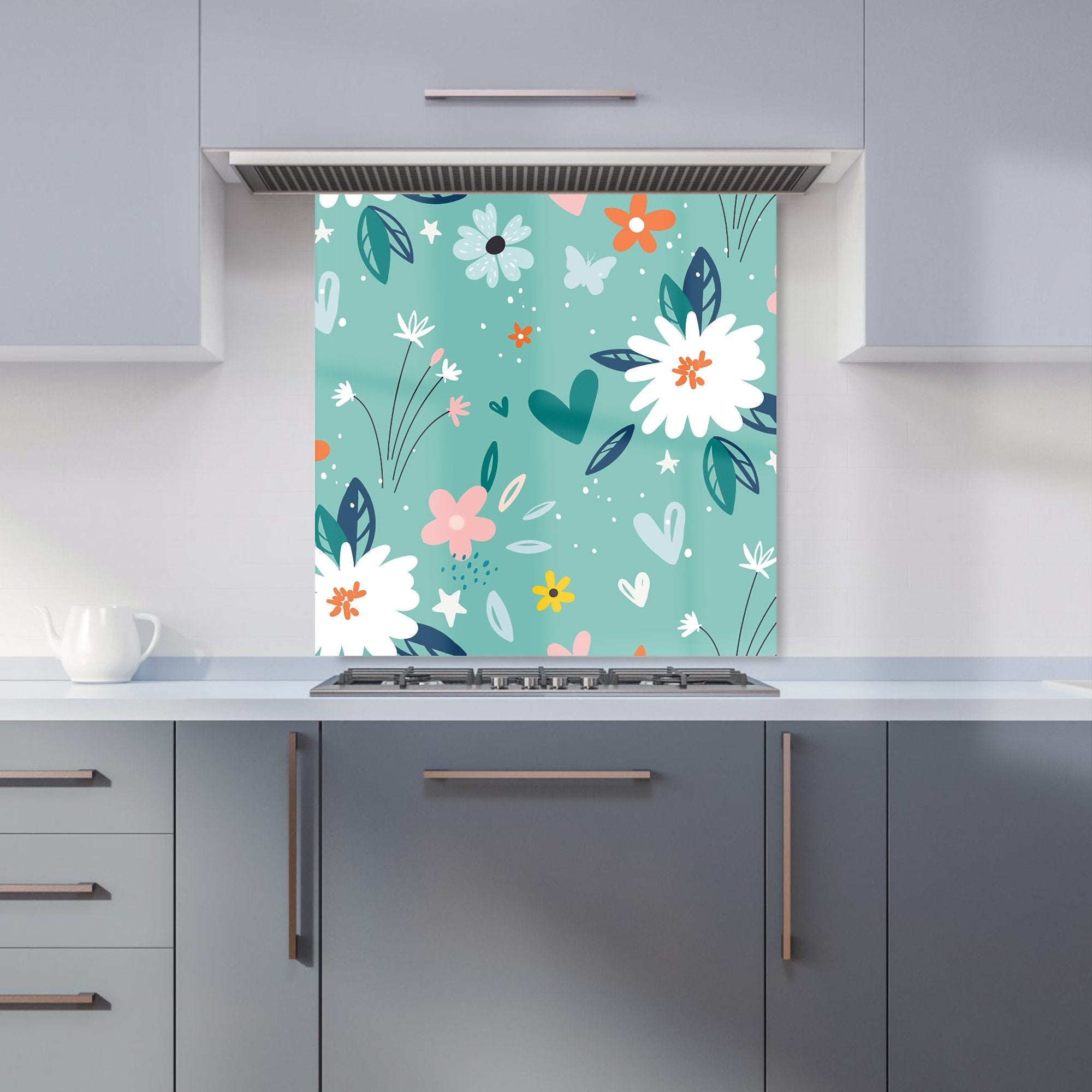 Garden Summer Flowers Kitchen Splashback