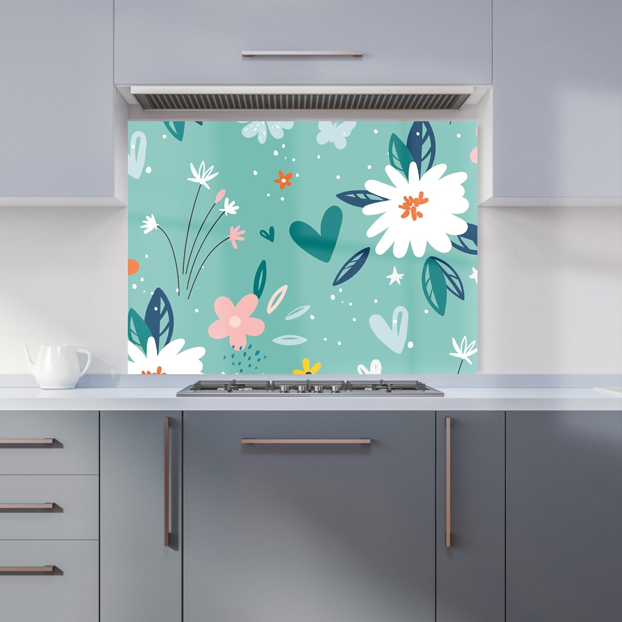 Garden Summer Flowers Kitchen Splashback