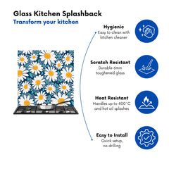 Camomile Flowers Kitchen Splashback